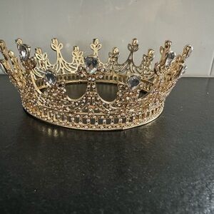 Gold silver crown tiara